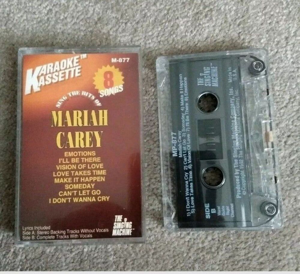 Unofficial Mariah Carey Karaoke Kassette Cassette 8 Songs Lyrics Sheets 1992